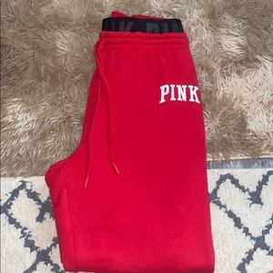 PINK red joggers